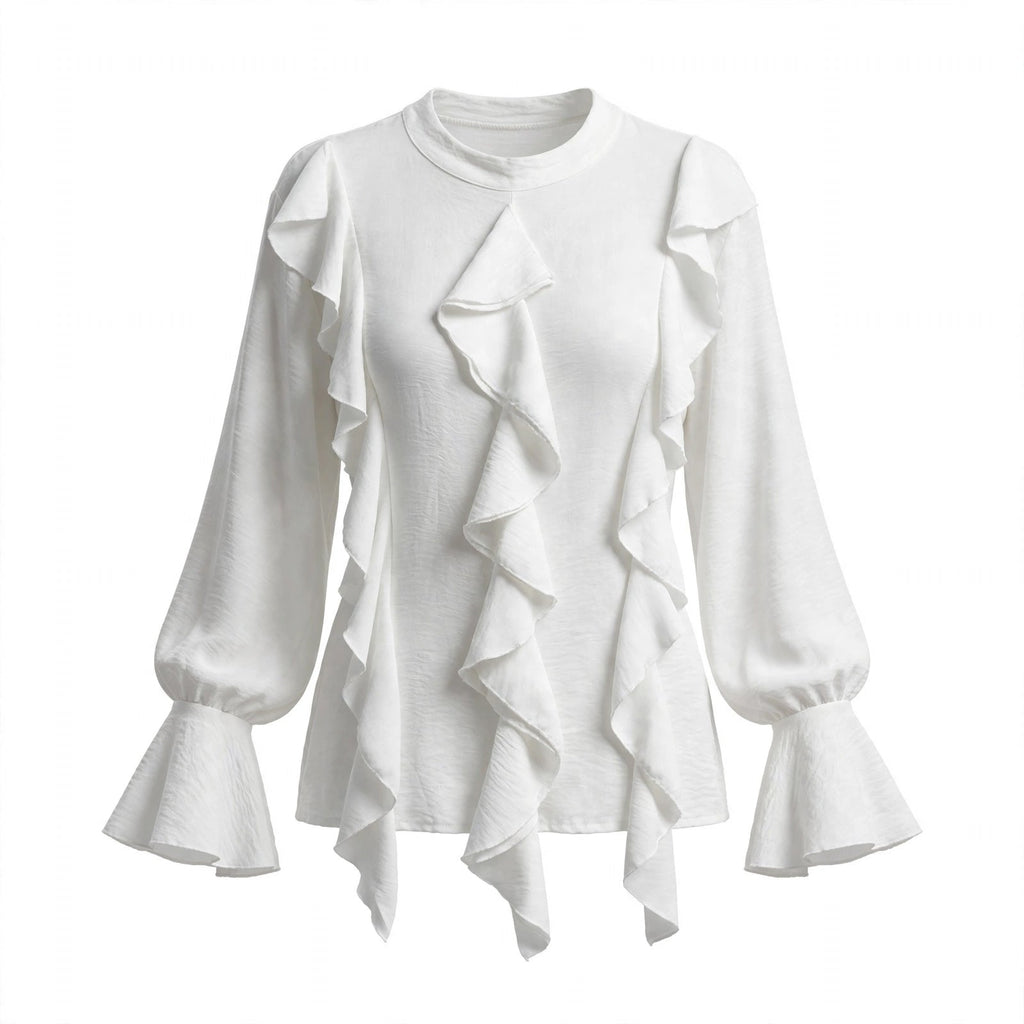 Blusa curvy con volantes y mangas acampanadas - Las Cucadas