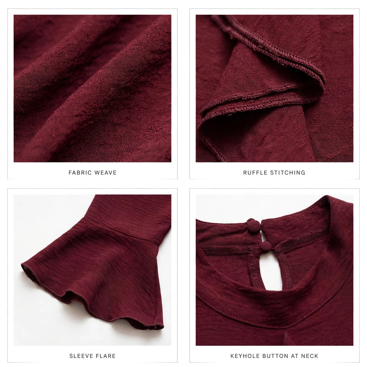 Blusa curvy con volantes y mangas acampanadas - Las Cucadas