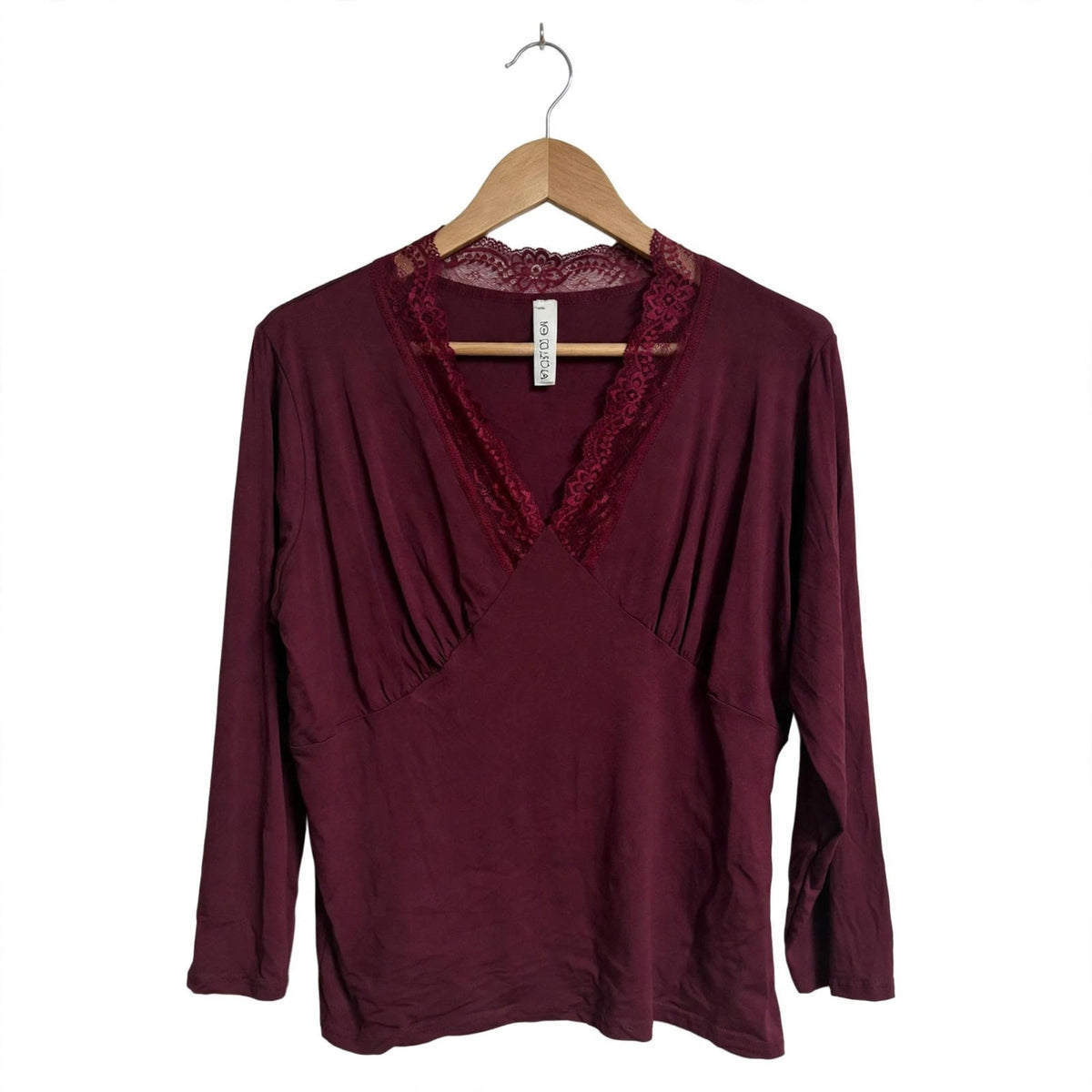 Blusa de manga larga con encaje en talla grande - Las Cucadas