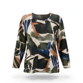 Blusa De Manga Larga Con Estampado Abstracto - Las Cucadas