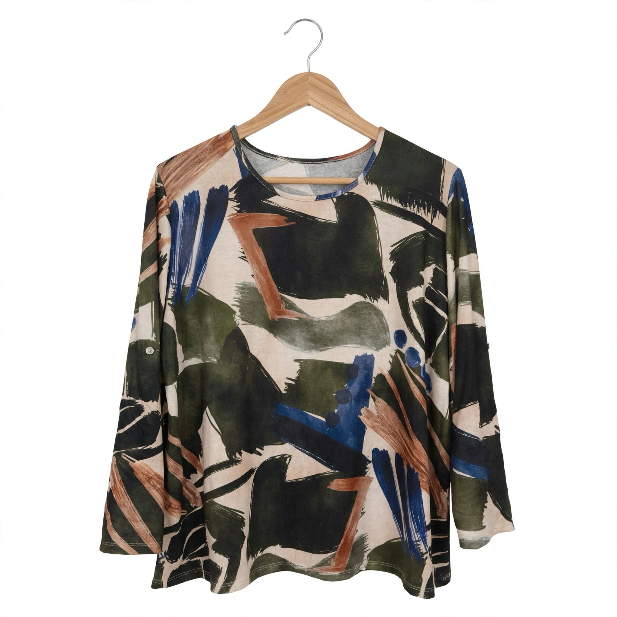 Blusa De Manga Larga Con Estampado Abstracto - Las Cucadas