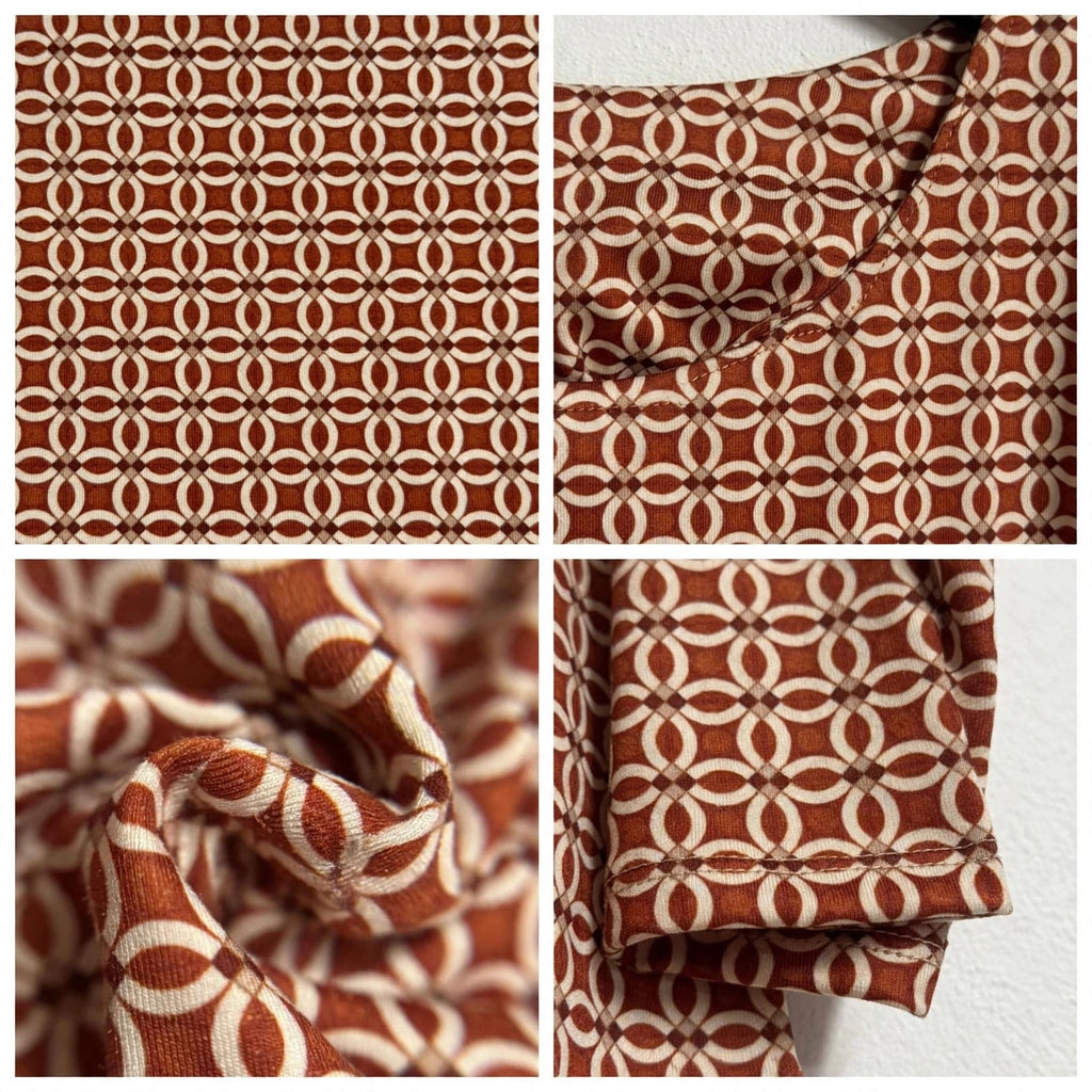 Blusa de manga larga con estampado geométrico en talla grande - Las Cucadas
