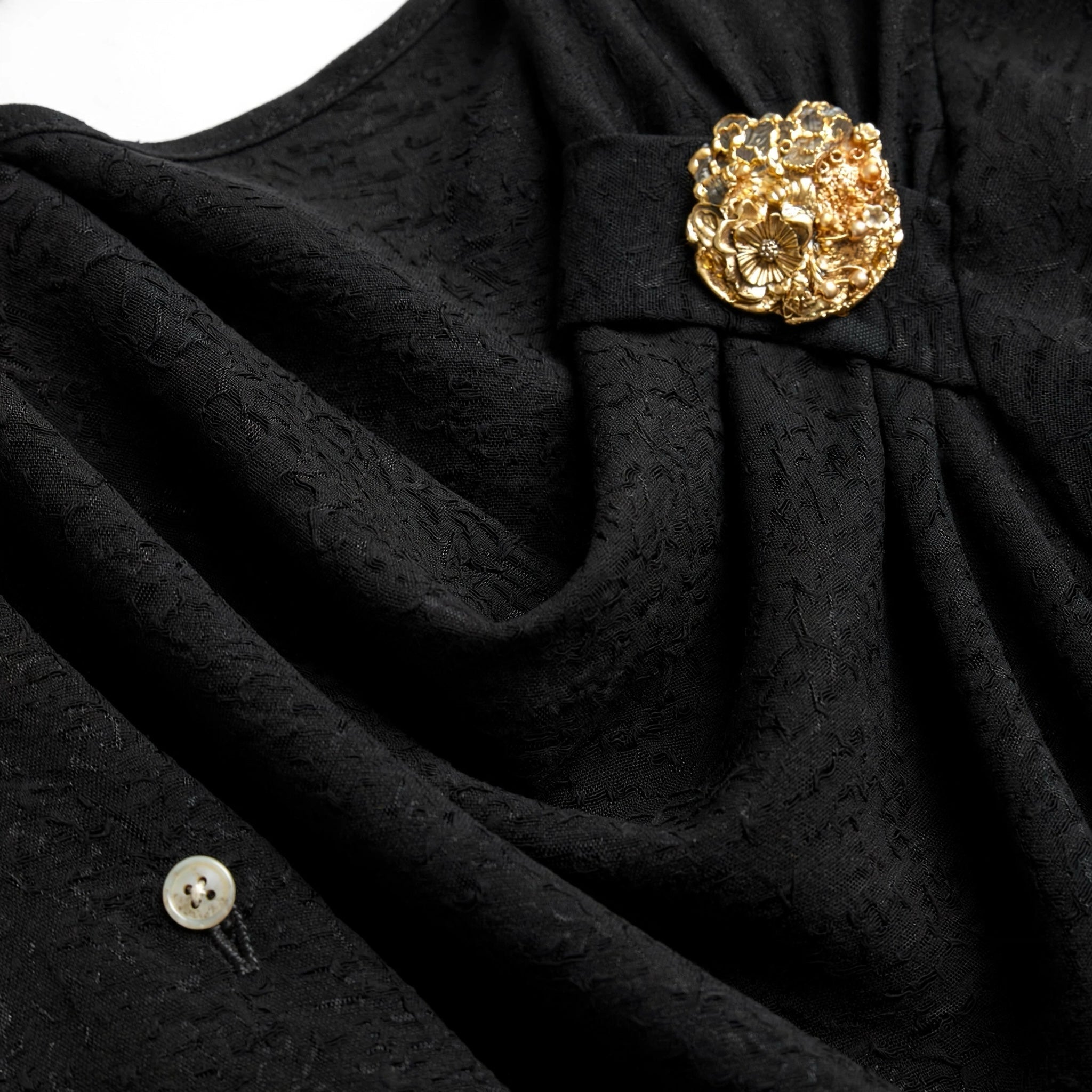 Blusa Elegante De Manga Larga Oscura - Las Cucadas