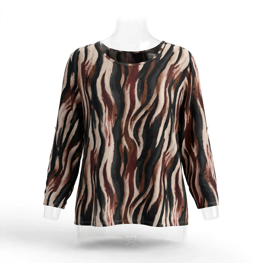 Blusa Estampada de Manga Larga De Las Cucadas - Las Cucadas