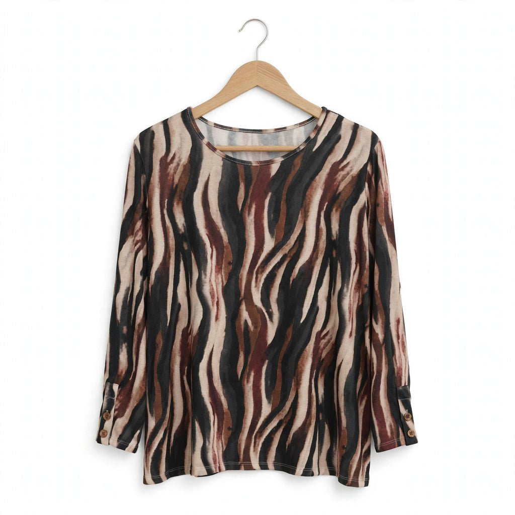 Blusa Estampada de Manga Larga De Las Cucadas - Las Cucadas