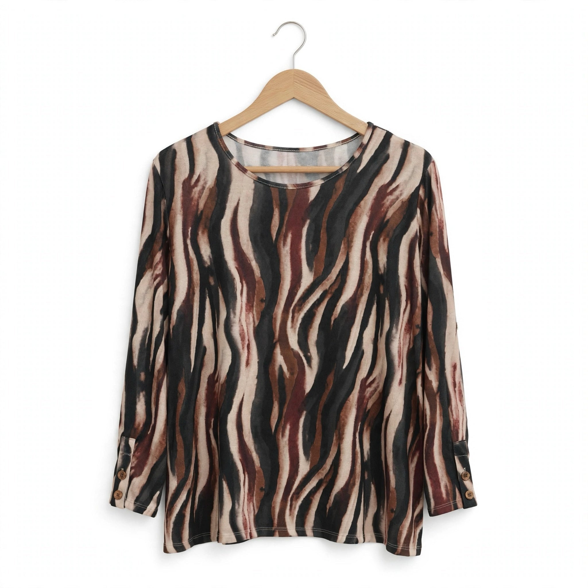 Blusa Estampada de Manga Larga De Las Cucadas - Las Cucadas