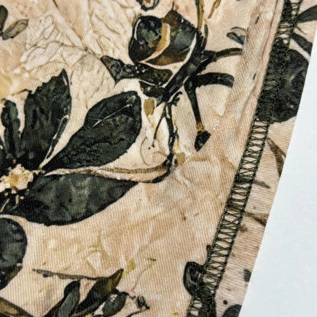 Blusa Manga Larga Estampado Floral Tonos Tierra y Verde - Las Cucadas