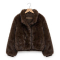 Chaqueta bomber reversible curvy marrón chocolate - Las Cucadas