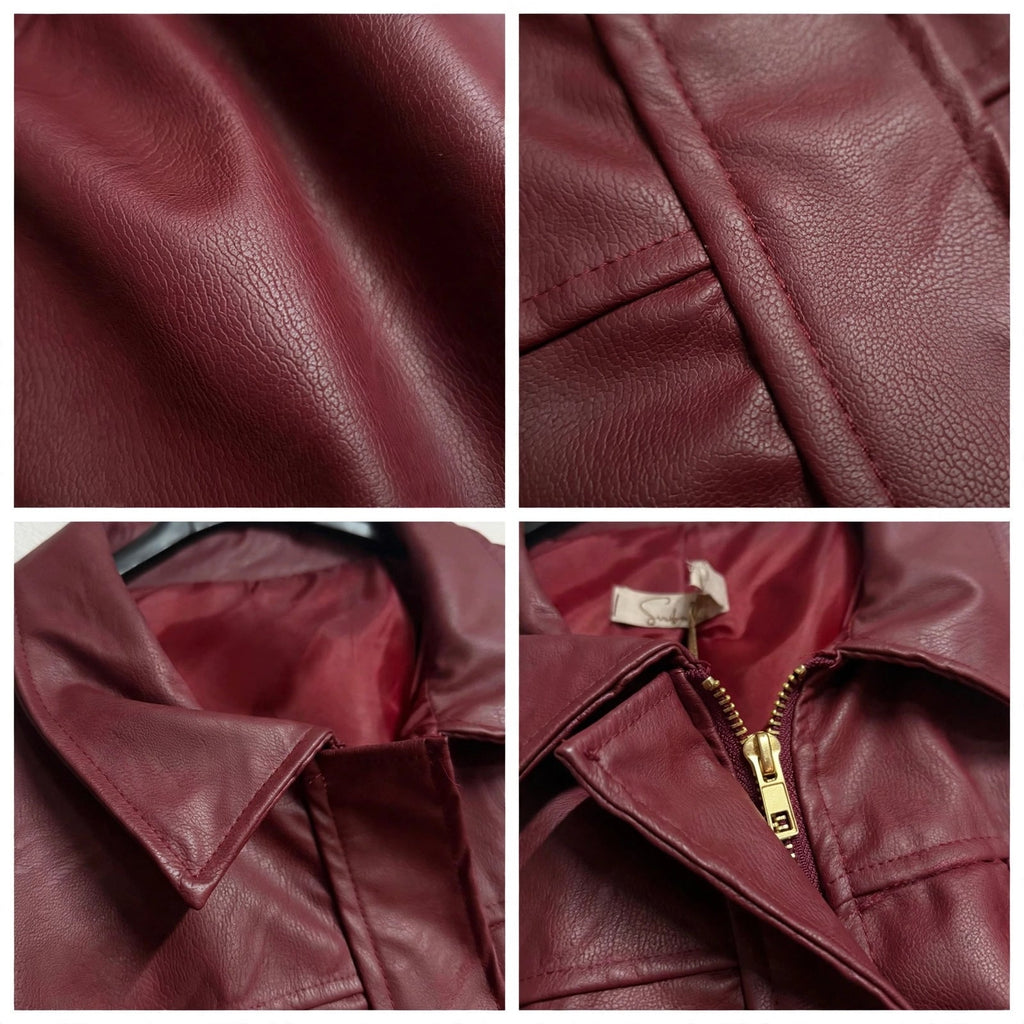 Chaqueta curvy de polipiel estilo globo - Las Cucadas
