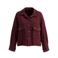 Chaqueta Estilo Camisero Vaquera Burdeos - Las Cucadas