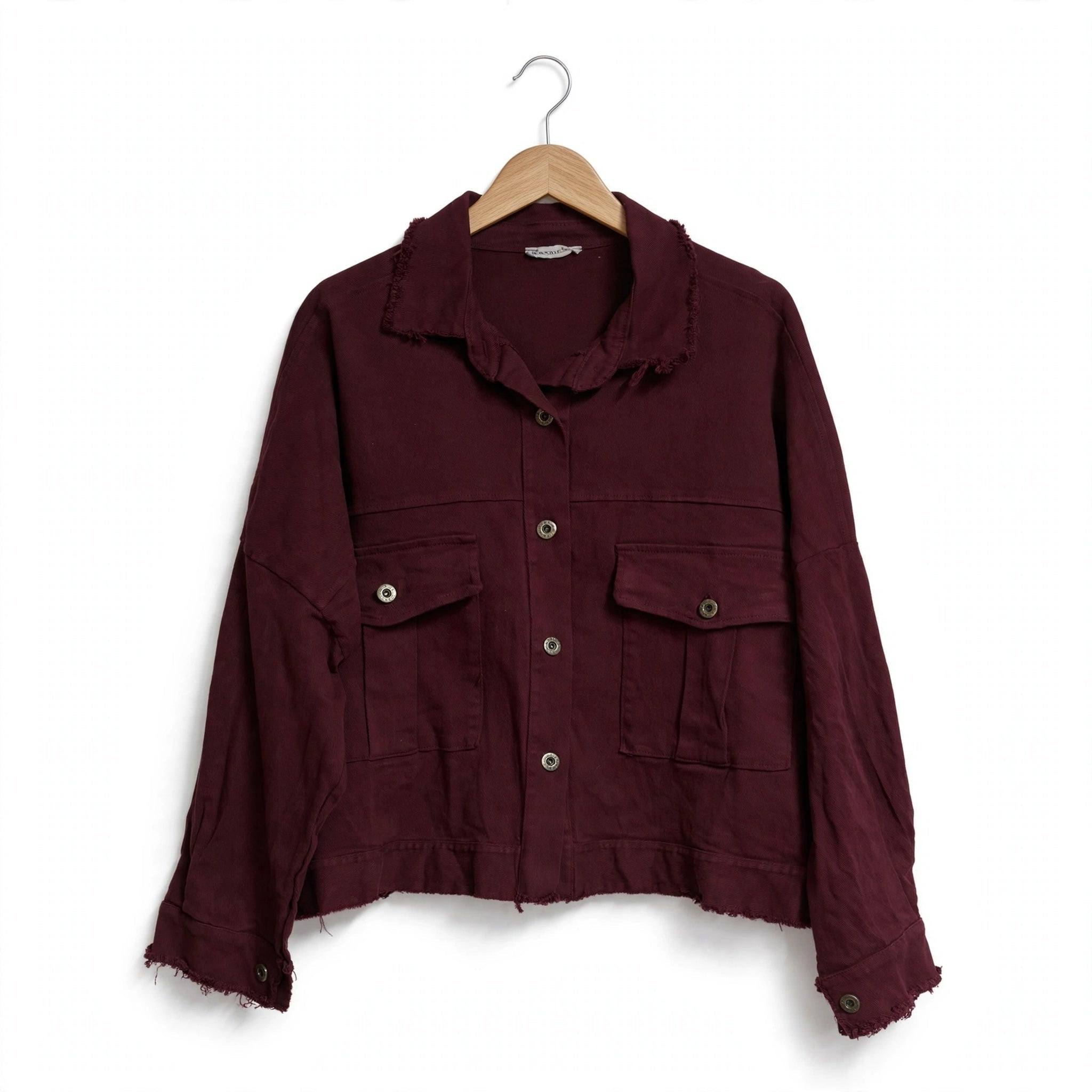 Chaqueta Estilo Camisero Vaquera Burdeos - Las Cucadas