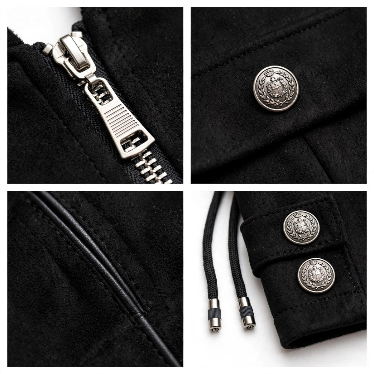 Chaqueta militar curvy verde oscuro efecto ante - Las Cucadas