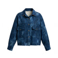 Chaqueta vaquera curvy desgastada con bordes deshilachados - Las Cucadas