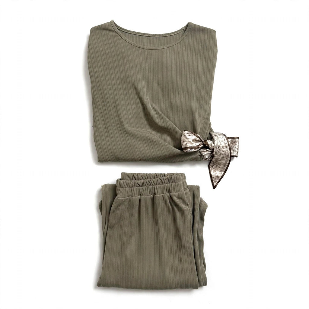 Conjunto curvy de blusa con lazada y pantalón hasta la 58 - Las Cucadas