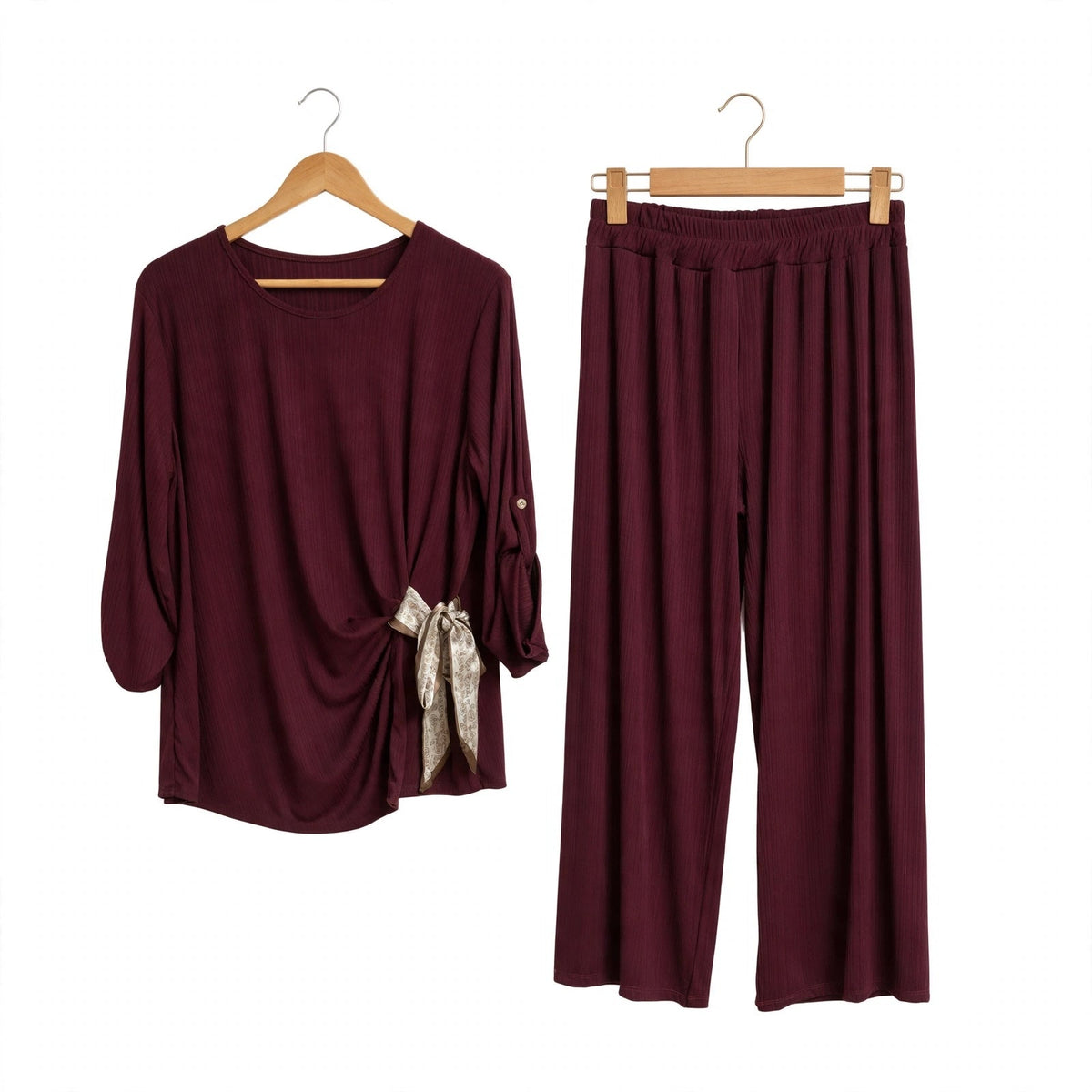 Conjunto curvy de blusa con lazada y pantalón hasta la 58 - Las Cucadas