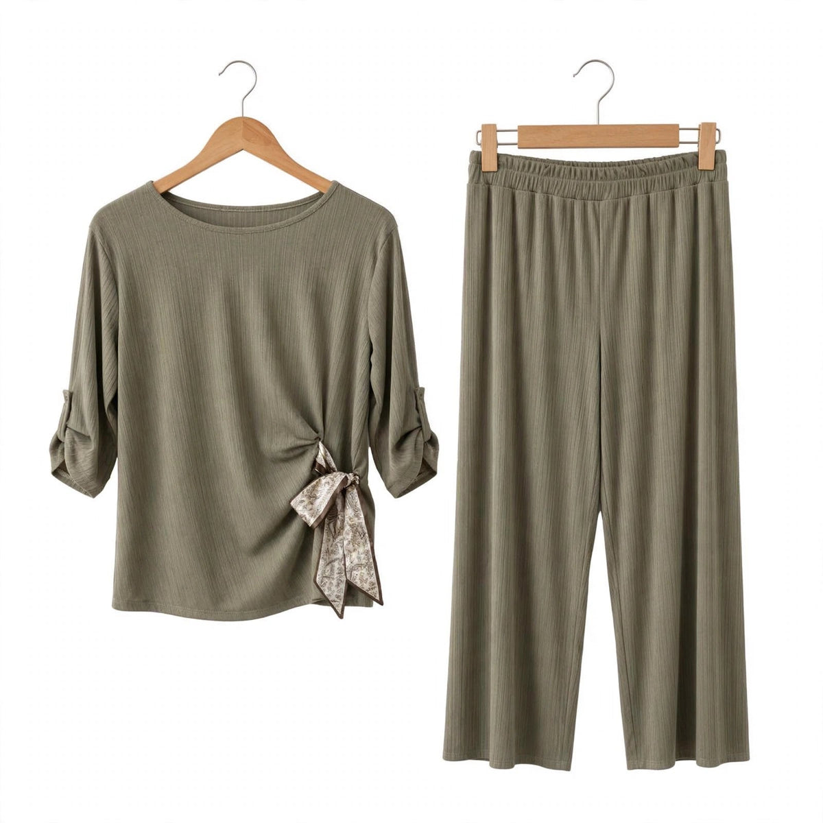 Conjunto curvy de blusa con lazada y pantalón hasta la 58 - Las Cucadas