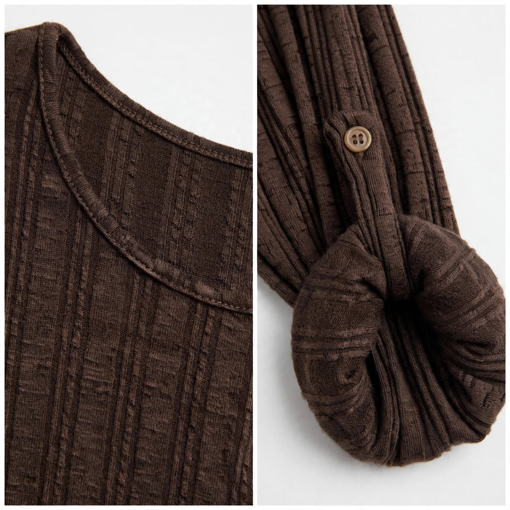 Conjunto Curvy de punto acanalado con pantalón ancho - Las Cucadas