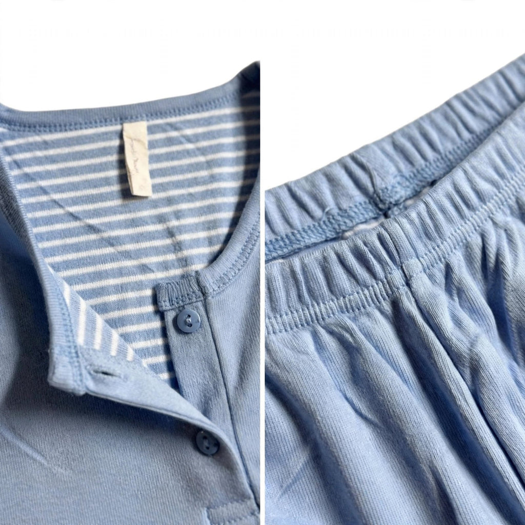 Conjunto de pijama de dos piezas con bordado de gatito - Las Cucadas
