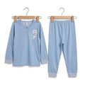 Conjunto de pijama de dos piezas con bordado de gatito - Las Cucadas