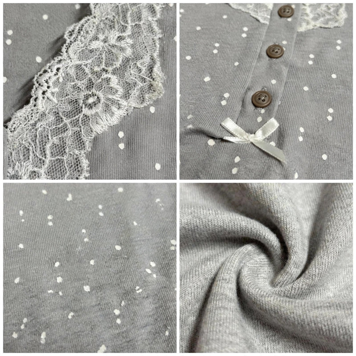 Conjunto de pijama de dos piezas con encaje en talla grande - Las Cucadas