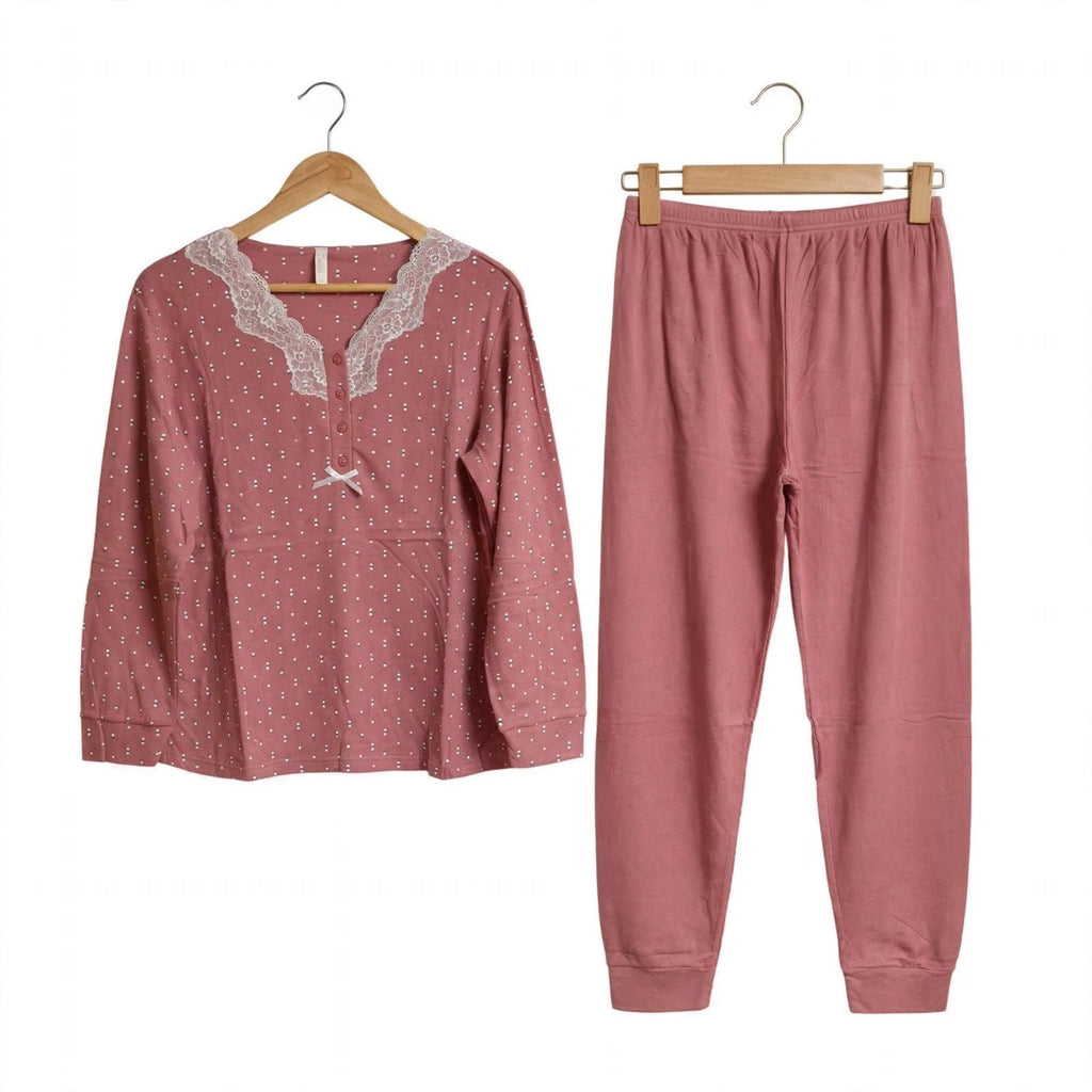 Conjunto de pijama de dos piezas con encaje en talla grande - Las Cucadas