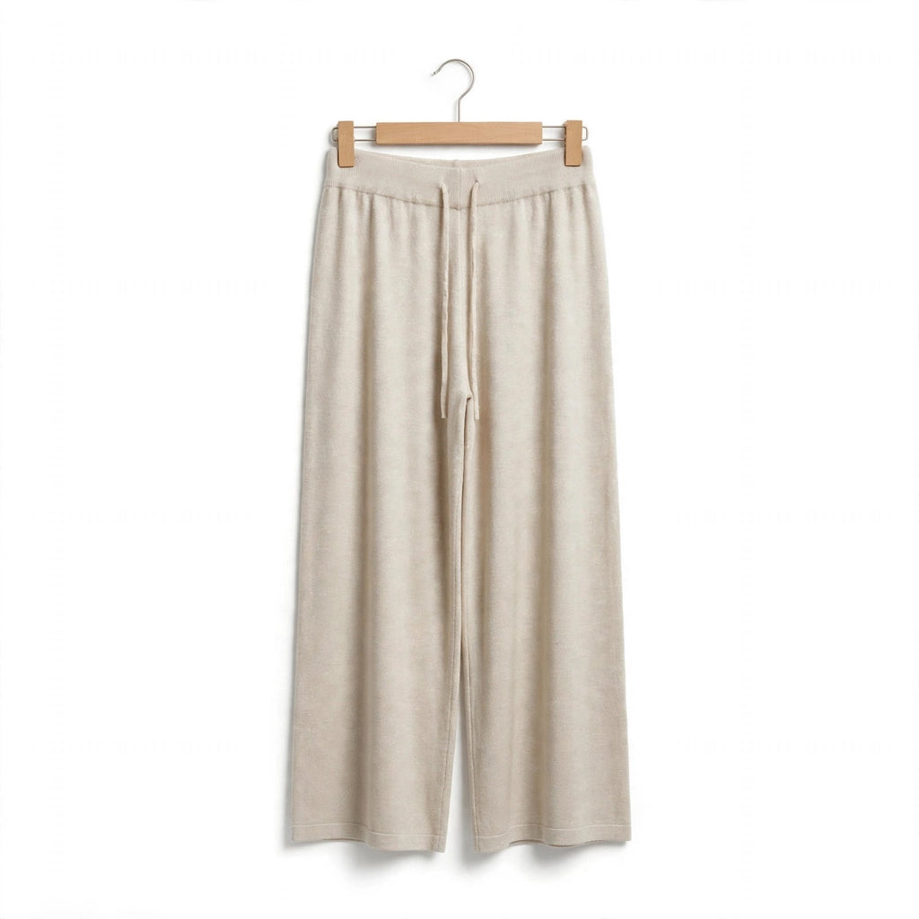 Conjunto De Punto De Dos Piezas Beige Para Mujer - Las Cucadas