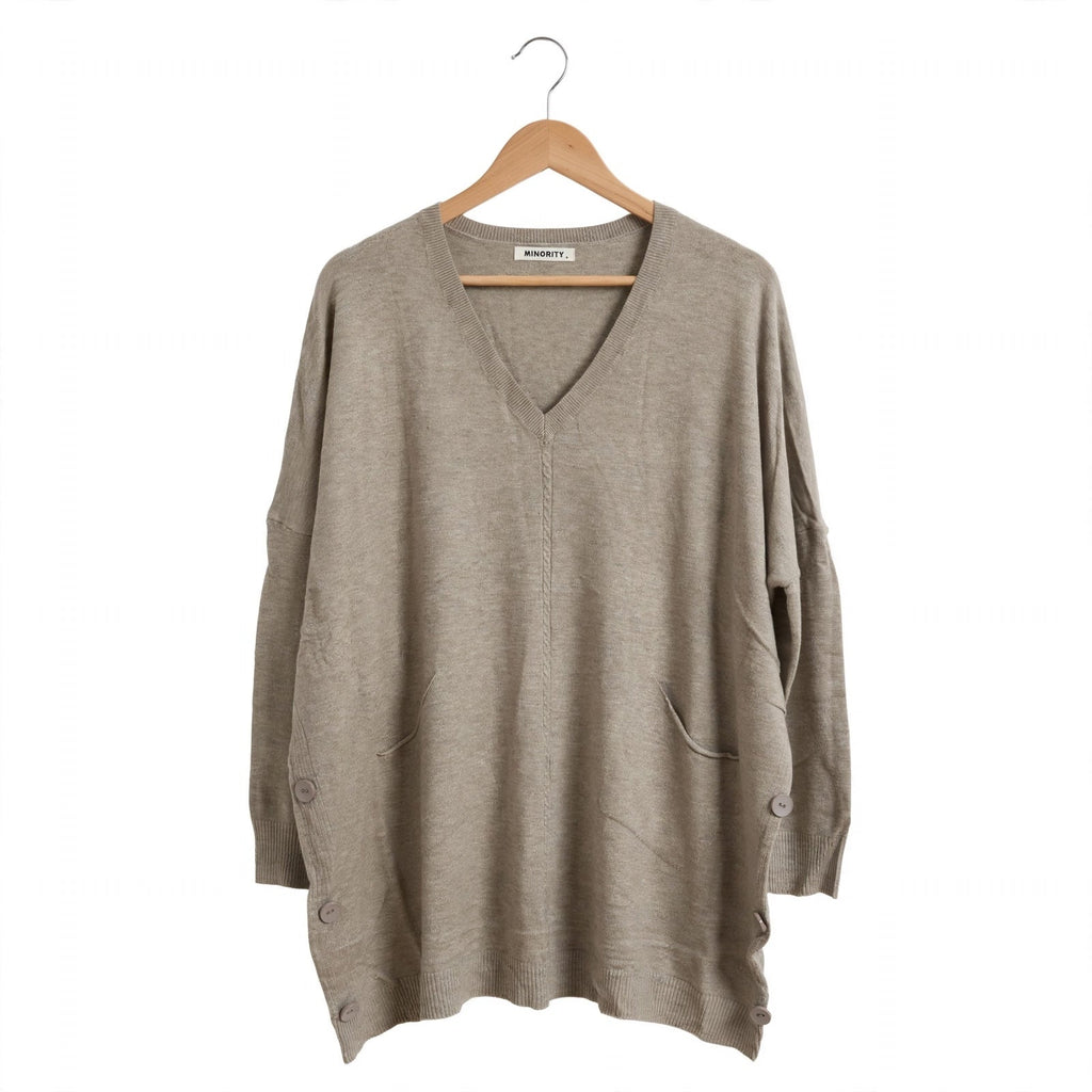 Conjunto De Punto De Dos Piezas Taupe Para Mujer - Las Cucadas