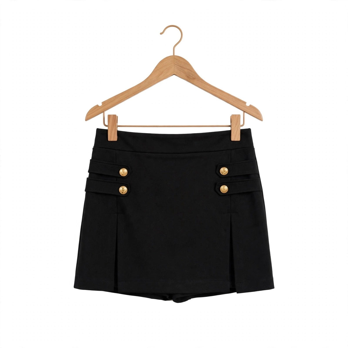 Falda pantalón curvy con botones dorados hasta la talla 54 - Las Cucadas