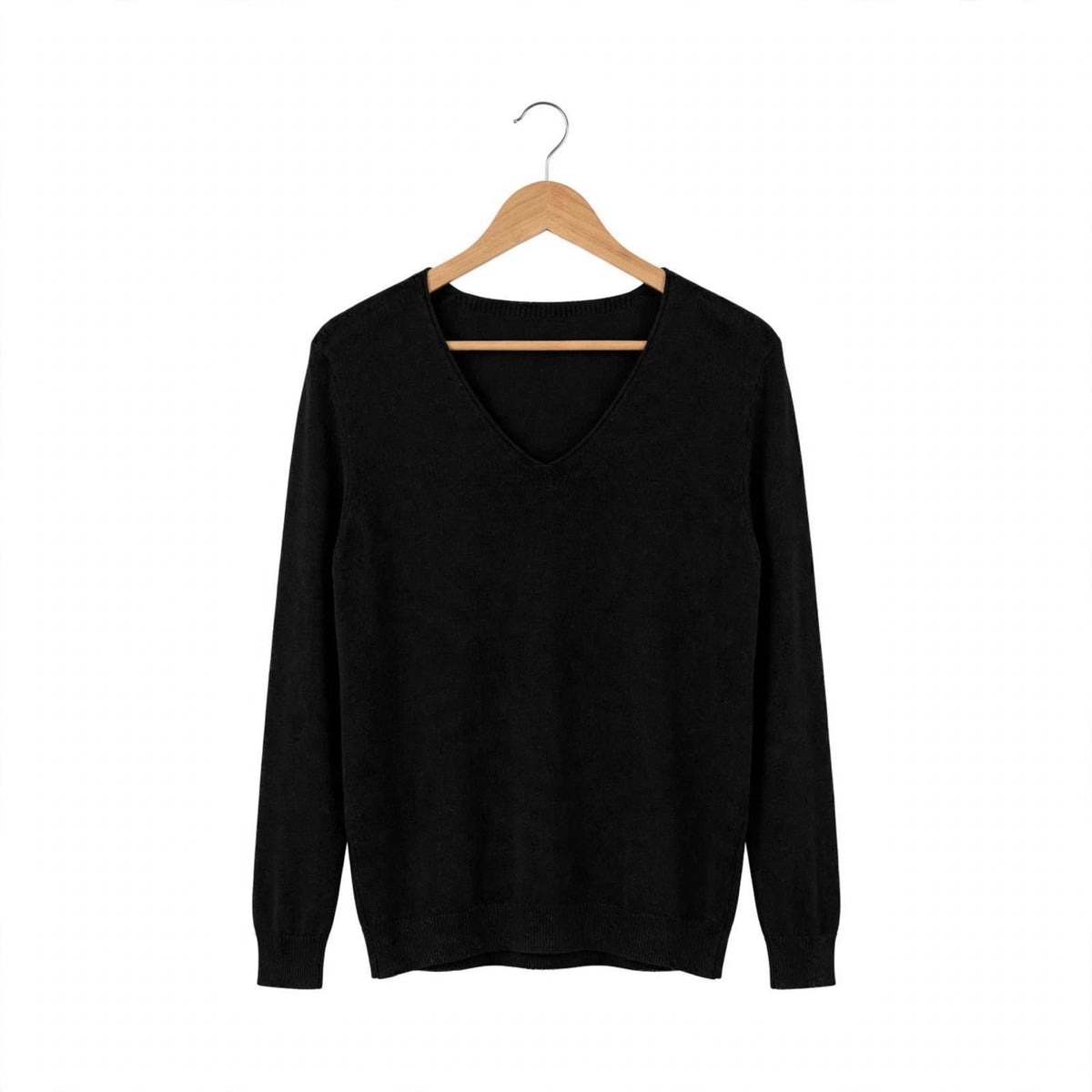 Jersey de punto con cuello en V en talla grande - Las Cucadas