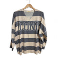 Jersey de punto curvy de rayas gris y crema ICONIC - Las Cucadas