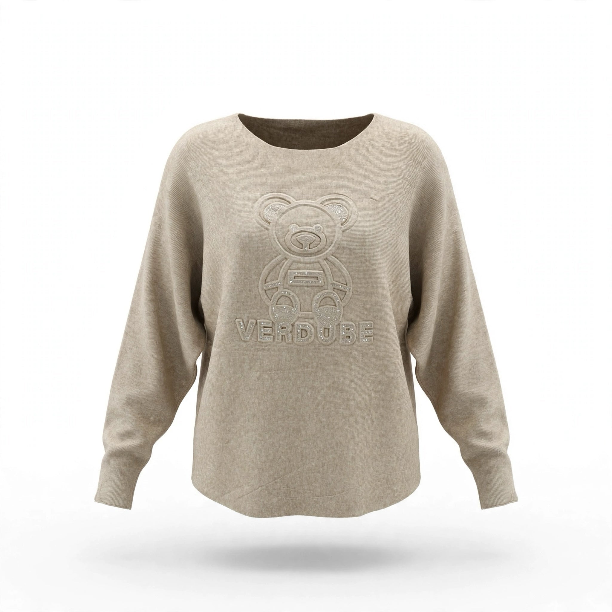 Jersey Punto Arena Diseño Oso con Pedrería - Las Cucadas