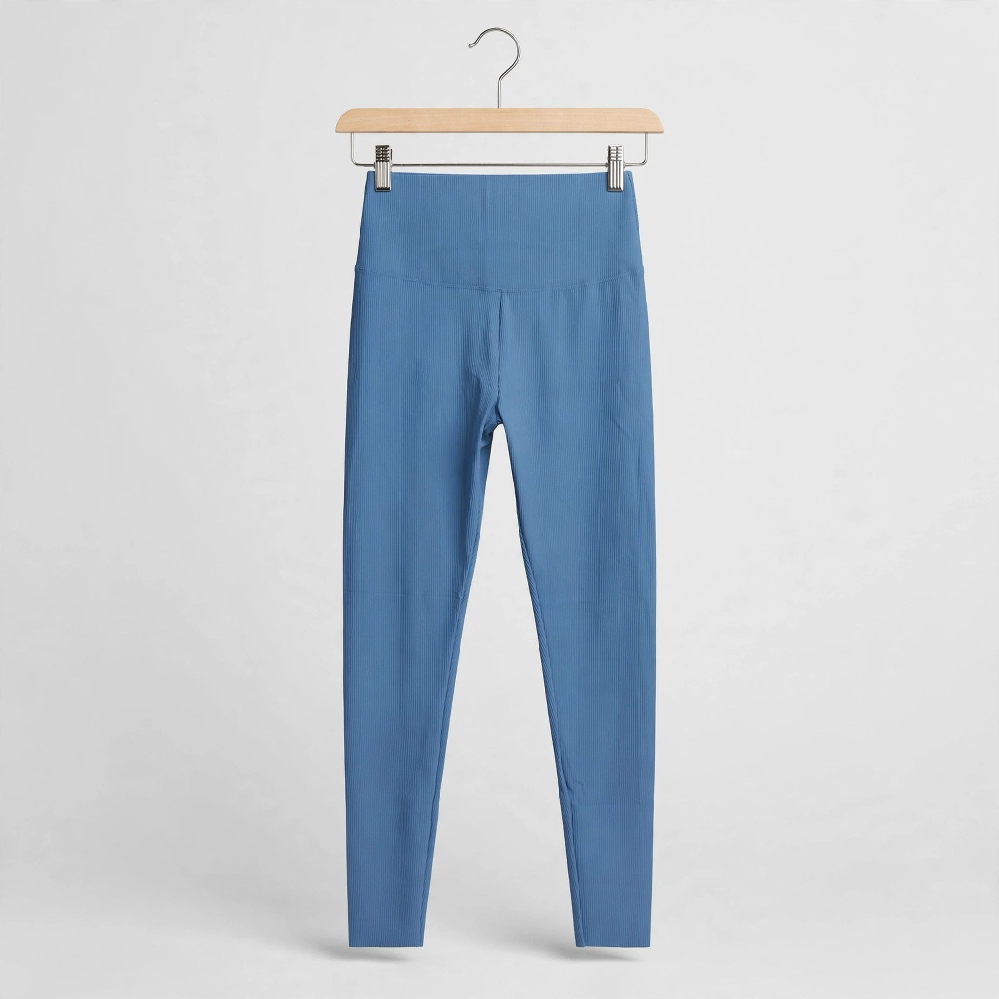 Leggings de Canalé Azul Tiro Alto - Las Cucadas