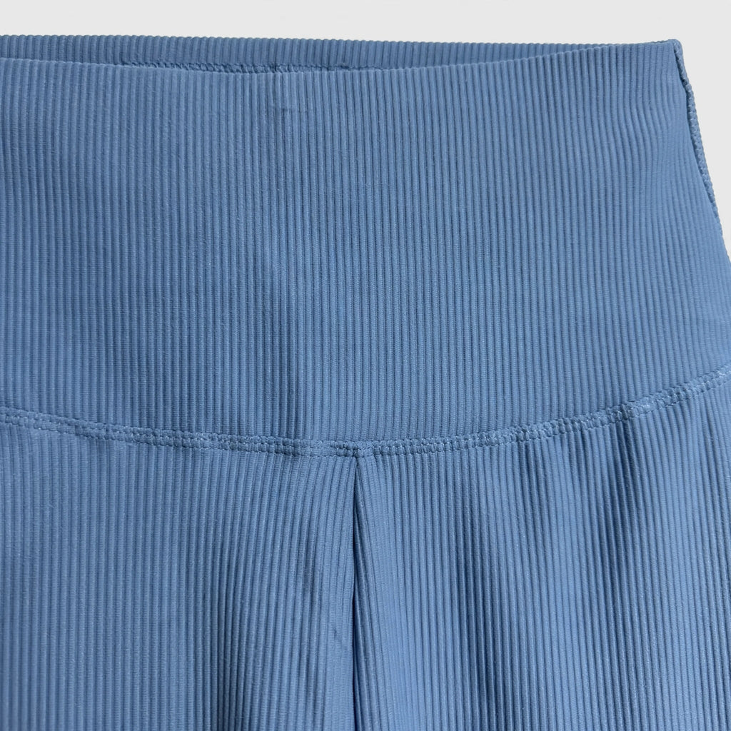 Leggings de Canalé Azul Tiro Alto - Las Cucadas