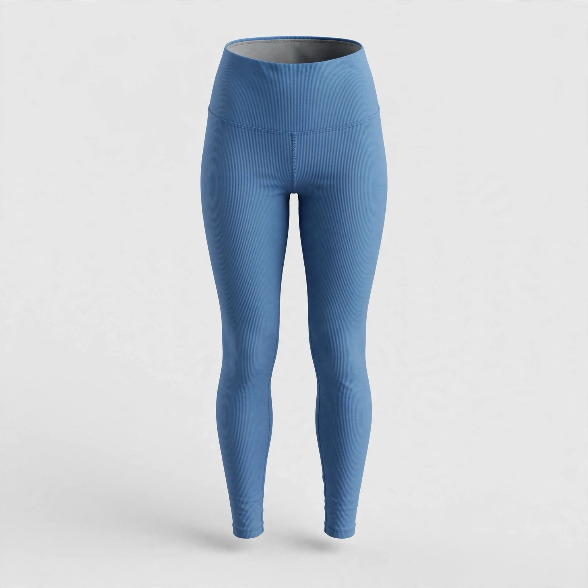 Leggings de Canalé Azul Tiro Alto - Las Cucadas