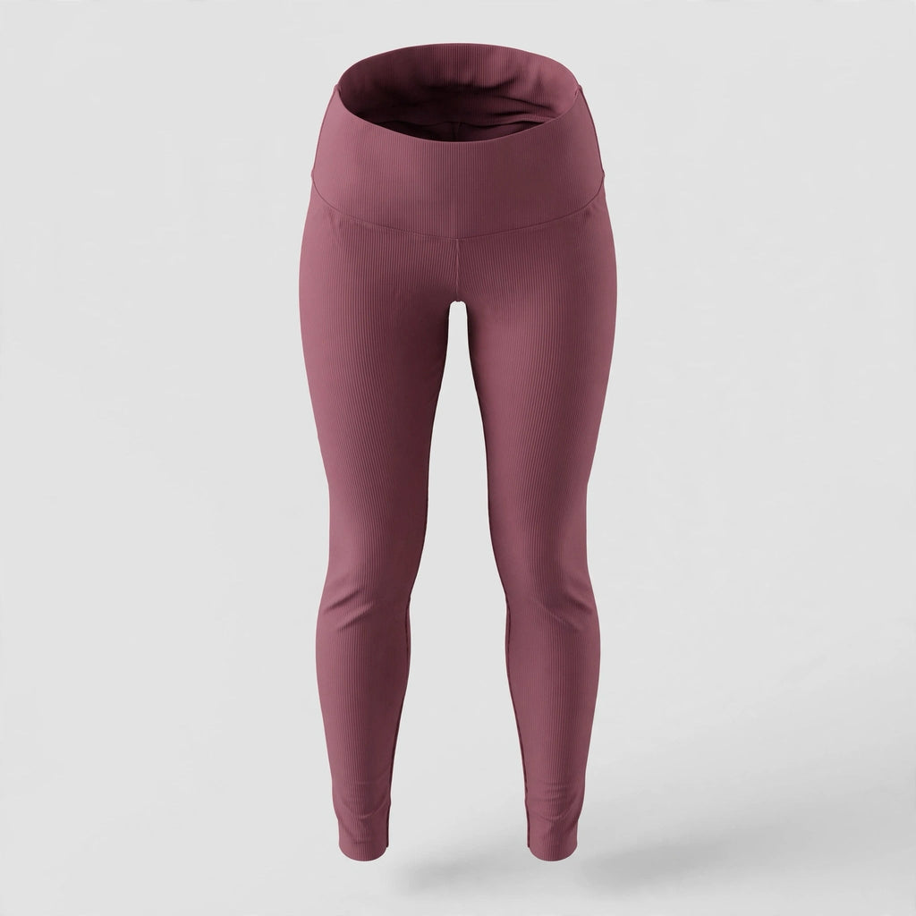 Leggings de Canalé Rosa Tiro Alto - Las Cucadas