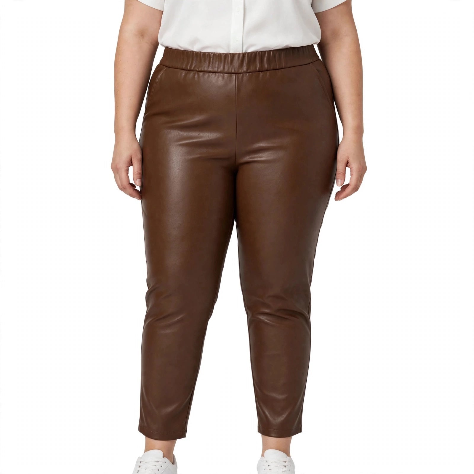 Pantalones Chocolate Estilo Cuero De Las Cucadas - Las Cucadas