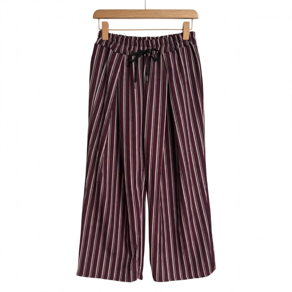Pantalones culotte de rayas en talla grande - Las Cucadas