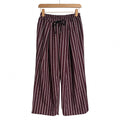 Pantalones culotte de rayas en talla grande - Las Cucadas