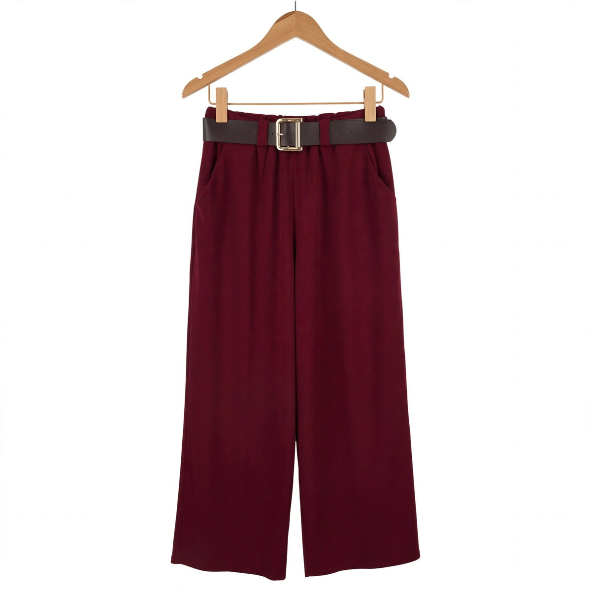 Pantalones curvy de corte recto con cinturón hasta la 60 - Las Cucadas