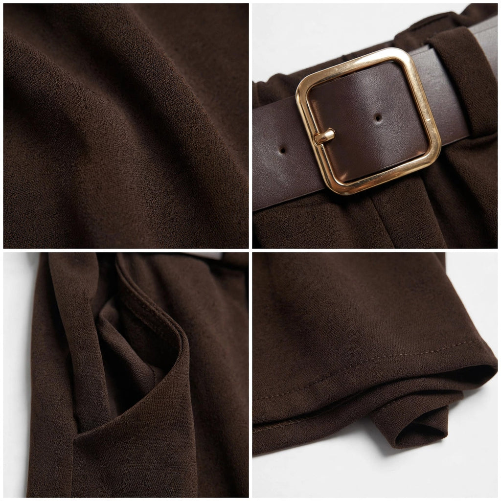 Pantalones curvy de corte recto con cinturón hasta la 60 - Las Cucadas