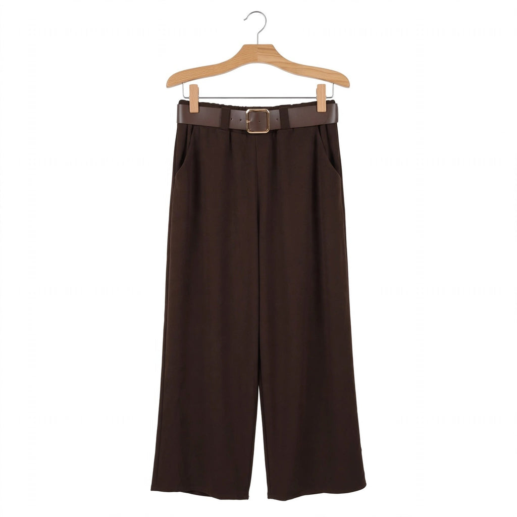 Pantalones curvy de corte recto con cinturón hasta la 60 - Las Cucadas