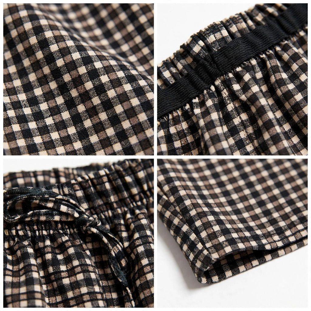 Pantalones curvy de cuadros vichy hasta la talla 58 - Las Cucadas