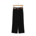Pantalones De Corte Recto Con Cinturón Oscuro - Las Cucadas