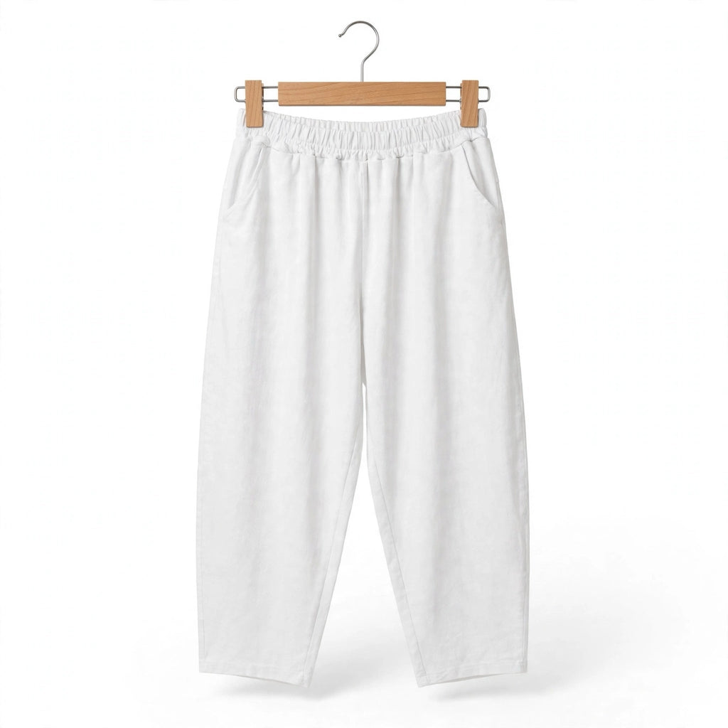 Pantalones Holgados Vaquero Casual Blanco - Las Cucadas