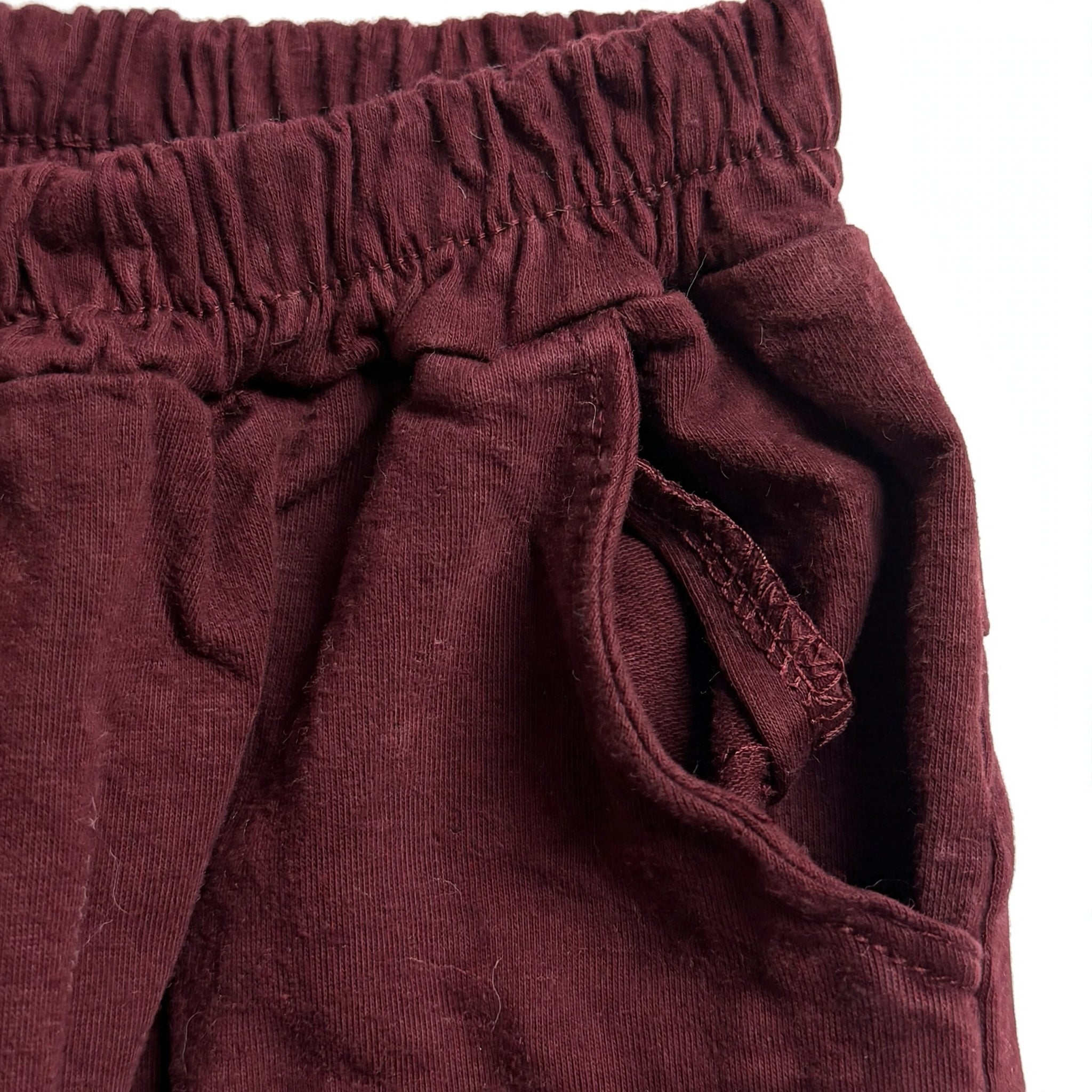 Pantalones Holgados Vaquero Casual Burdeos - Las Cucadas