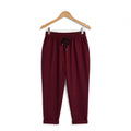 Pantalones Jogger Burdeos Mujer Talla Grande | Cintura Elástica y Bolsillos - Las Cucadas