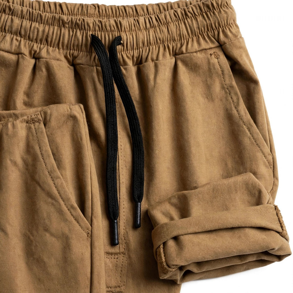 Pantalones Jogger Camel Mujer Talla Grande | Cintura Elástica y Bajos Vueltos - Las Cucadas