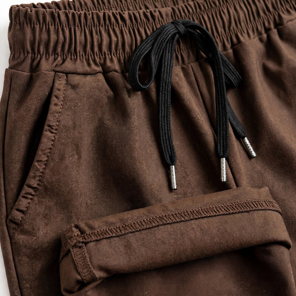 Pantalones Jogger Marrón Chocolate Mujer Talla Grande | Cintura Elástica - Las Cucadas