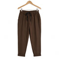 Pantalones Jogger Marrón Chocolate Mujer Talla Grande | Cintura Elástica - Las Cucadas