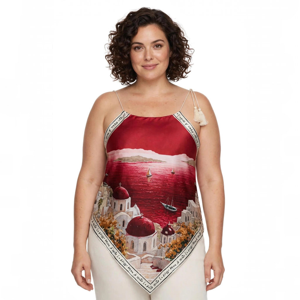 Top Tipo Pañuelo Estampado de las cucadas - Las Cucadas